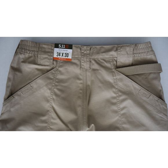 5.11+ Pro Tactical Pants 74273 Men's Sz 34x30 Khaki Relaxed Fit - Picture 4 of 6